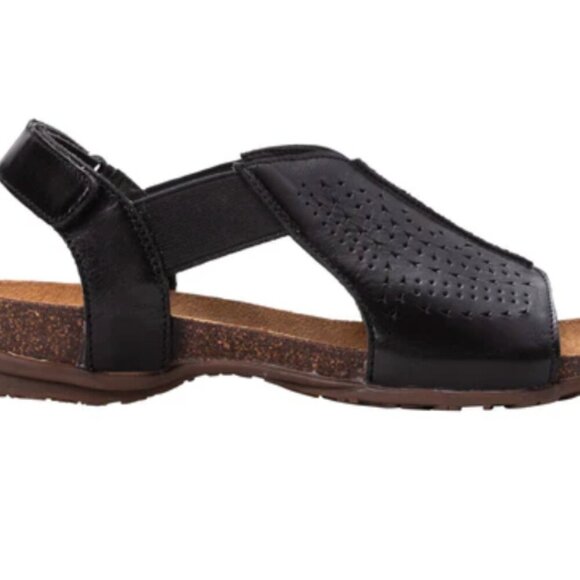 Propet Black Sandals leather Open Toe 8WW 4E NWOT - Picture 14 of 15